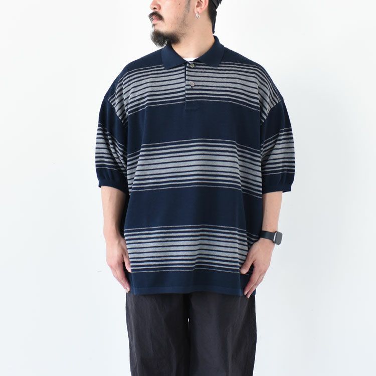 Stripe Polo Sweater ストライプポロセーター