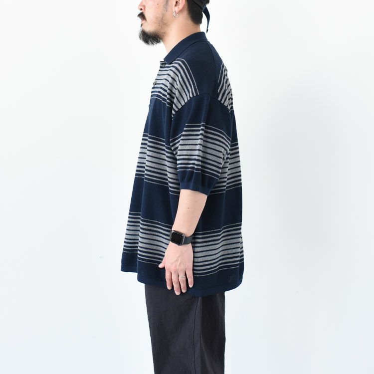 Stripe Polo Sweater ストライプポロセーター