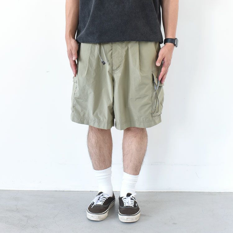 oversized cargo short pants オーバーサイズカーゴショートパンツ/and wander（アンドワンダー） | BINGOYA