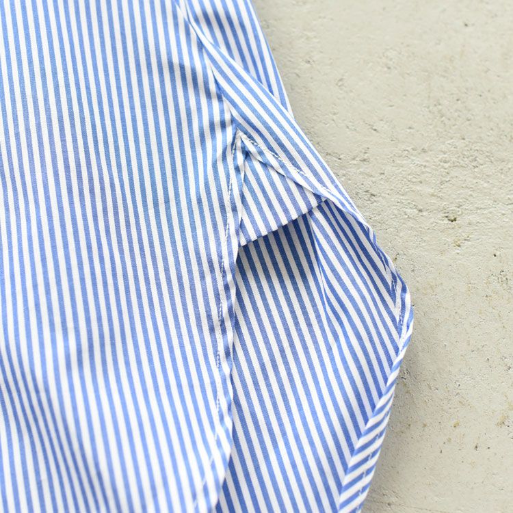 stripe half sleeve wide shirt ストライプハーフスリーブワイドシャツ