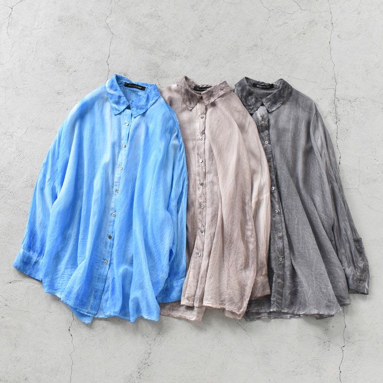 pigmented die wide shirt tunic ピグメントダイワイドシャツチュニック