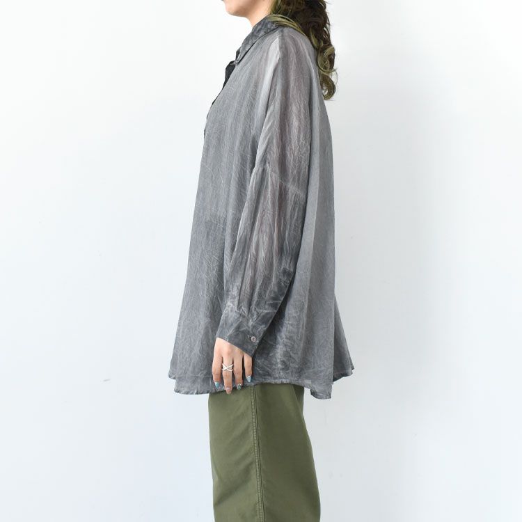 pigmented die wide shirt tunic ピグメントダイワイドシャツチュニック