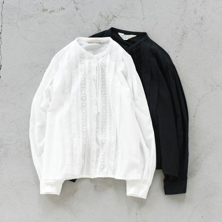 lace switching shirts レーススウィッチングシャツ