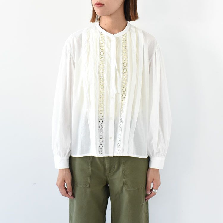 lace switching shirts レーススウィッチングシャツ