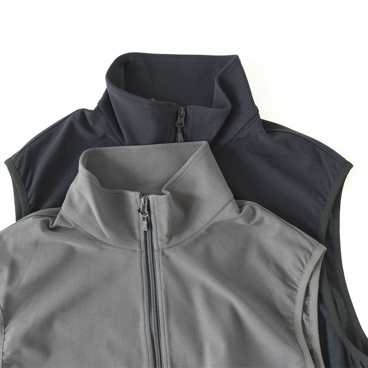 TECH FLEX JERSEY STAND COLLAR VEST テックフレックスジャージースタンドカラーベスト