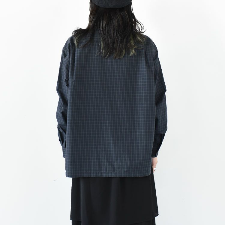 W's TECH SPORTS OPEN COLLAR SHIRT L/S PLAID ウィメンズテックスポーツオープンカラーシャツ