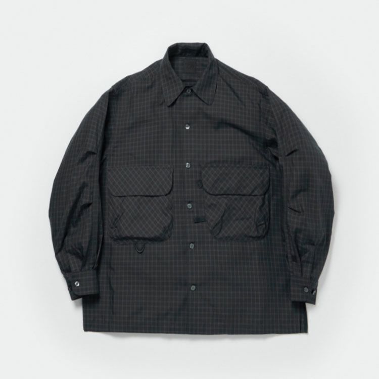 W's TECH SPORTS OPEN COLLAR SHIRT L/S PLAID ウィメンズテックスポーツオープンカラーシャツ