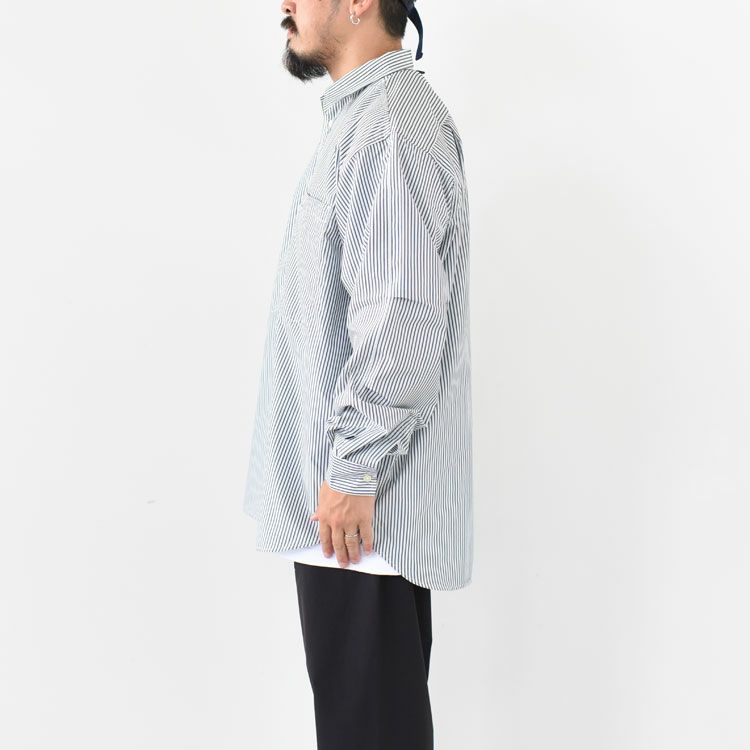 TECH REGULAR COLLAR SHIRT L/S STRIPE テックレギュラーカラーシャツストライプ