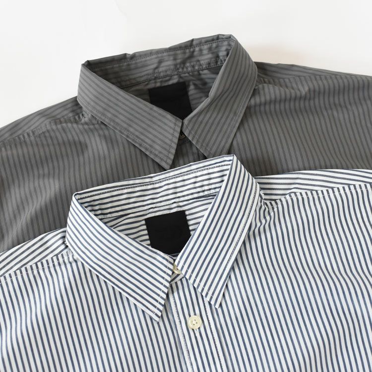 TECH REGULAR COLLAR SHIRT L/S STRIPE テックレギュラーカラーシャツストライプ