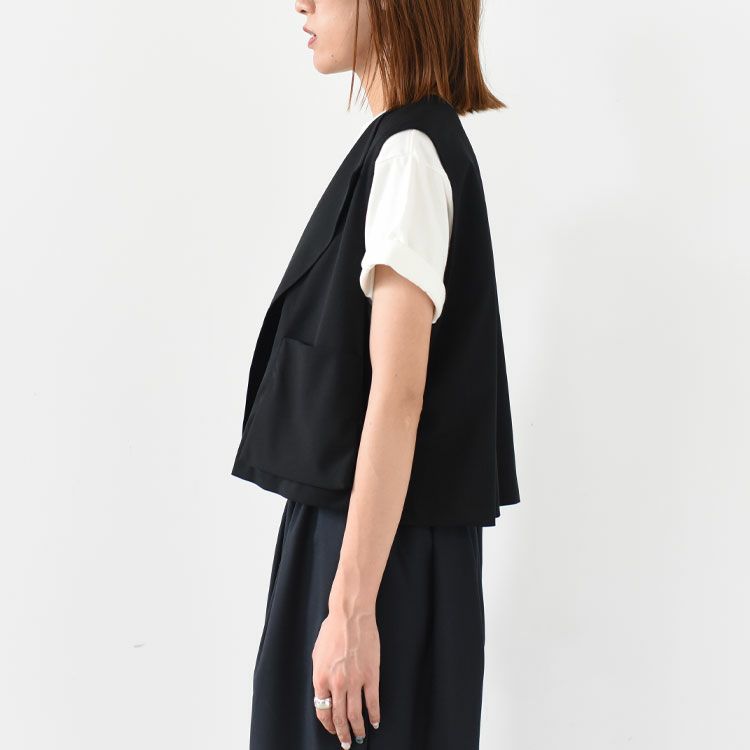 crew neck short vest クルーネックショートベスト