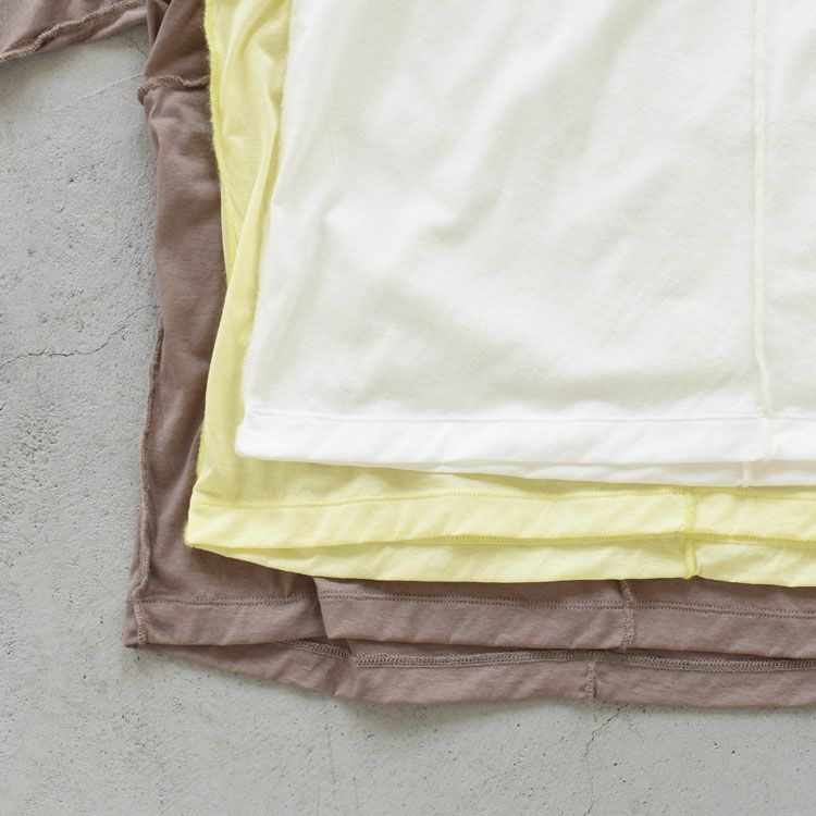 twisted cotton sheer jersey Tee with mohair-stitch ツイステッドコットンシアージャージーTシャツ