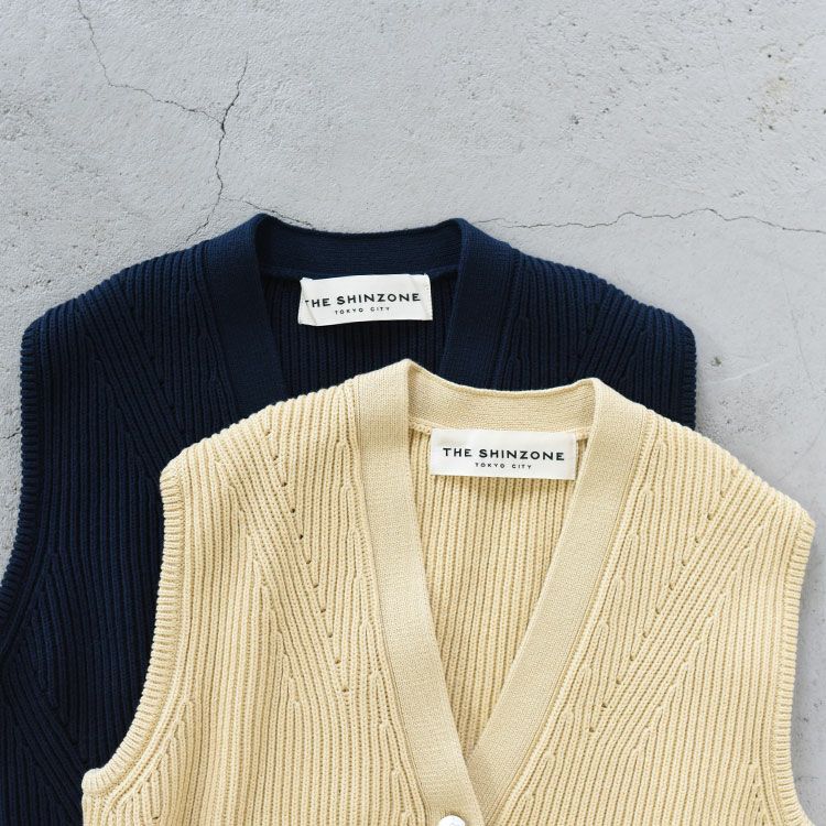 FULL CARDIGAN KNIT VEST フルカーディガンニットベスト