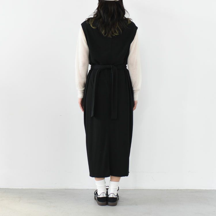 raw silk ribbed-jersey sleeveless dress スリーブレスドレス