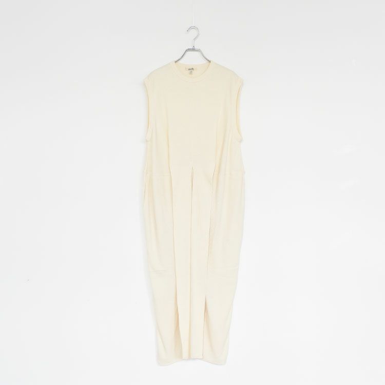 raw silk ribbed-jersey sleeveless dress スリーブレスドレス