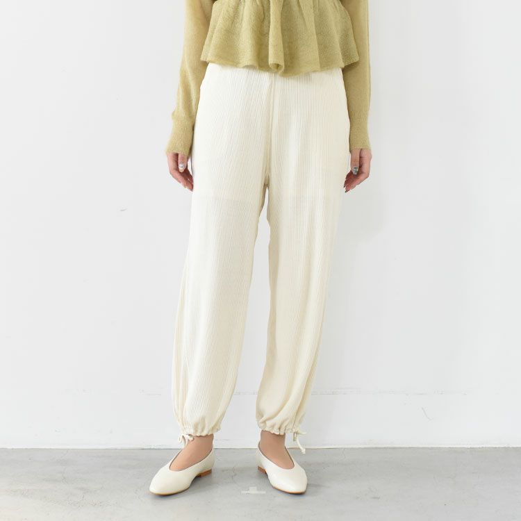 raw silk ribbed-jersey wide-leg truck pants ワイドレッグトラックパンツ