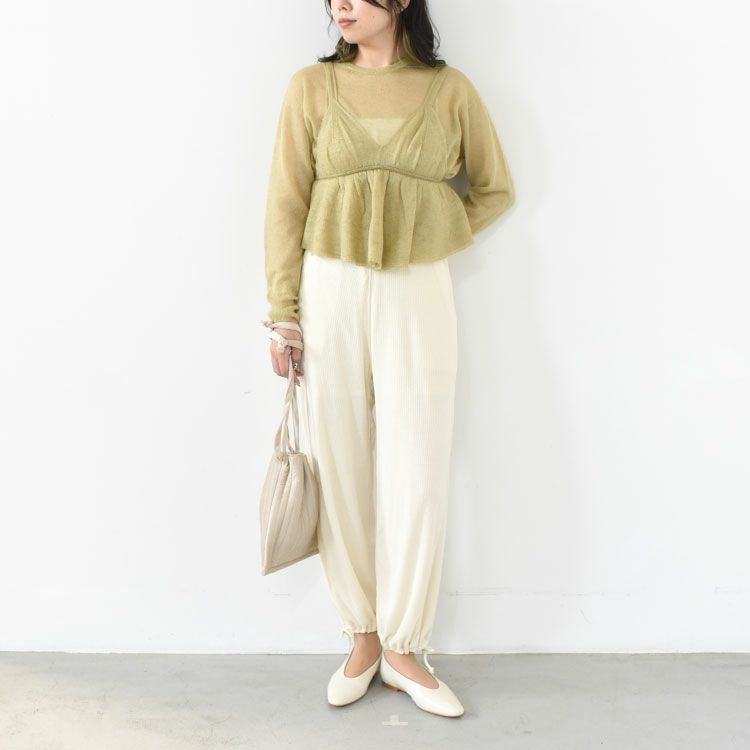 raw silk ribbed-jersey wide-leg truck pants ワイドレッグトラックパンツ