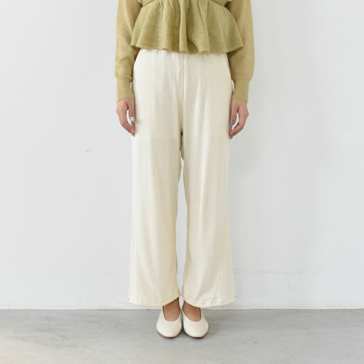 raw silk ribbed-jersey wide-leg truck pants ワイドレッグトラックパンツ