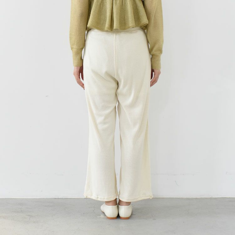 raw silk ribbed-jersey wide-leg truck pants ワイドレッグトラックパンツ