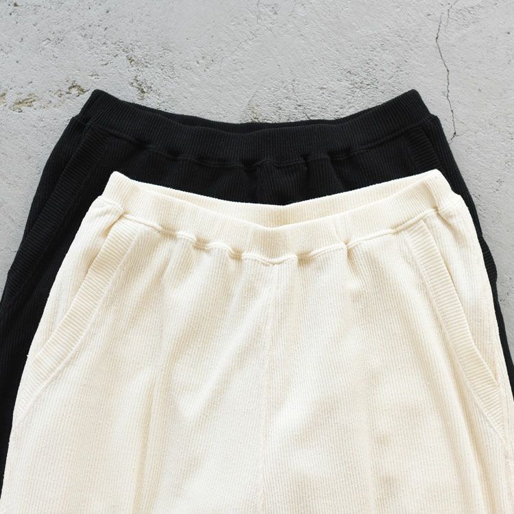 raw silk ribbed-jersey wide-leg truck pants ワイドレッグトラックパンツ