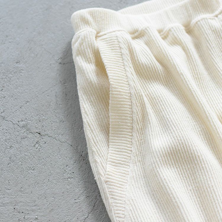 raw silk ribbed-jersey wide-leg truck pants ワイドレッグトラックパンツ