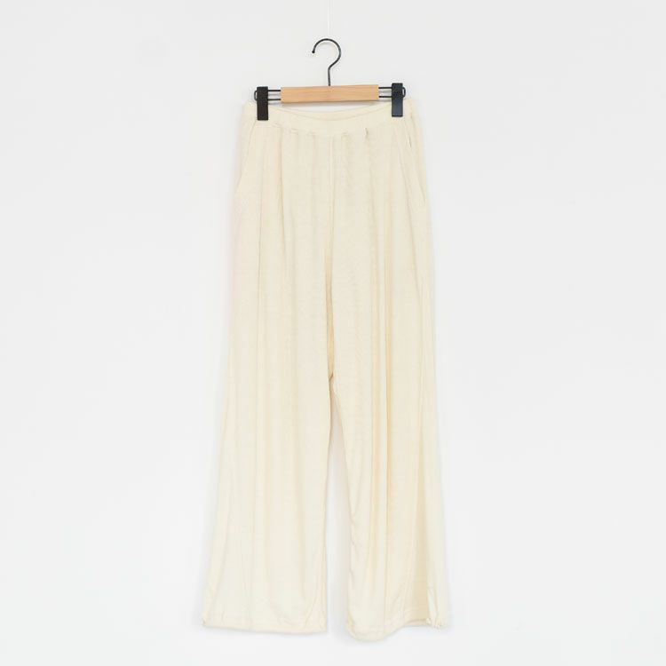 raw silk ribbed-jersey wide-leg truck pants ワイドレッグトラックパンツ