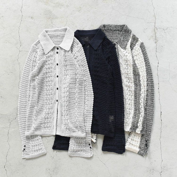 Mix Knit Shirts ミックスニットシャツ/anuke（アンヌーク） | BINGOYA