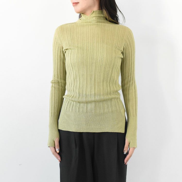 royal baby alpaca random ribbed-knit high-neck sweater ランダムリブニットハイネックセーター