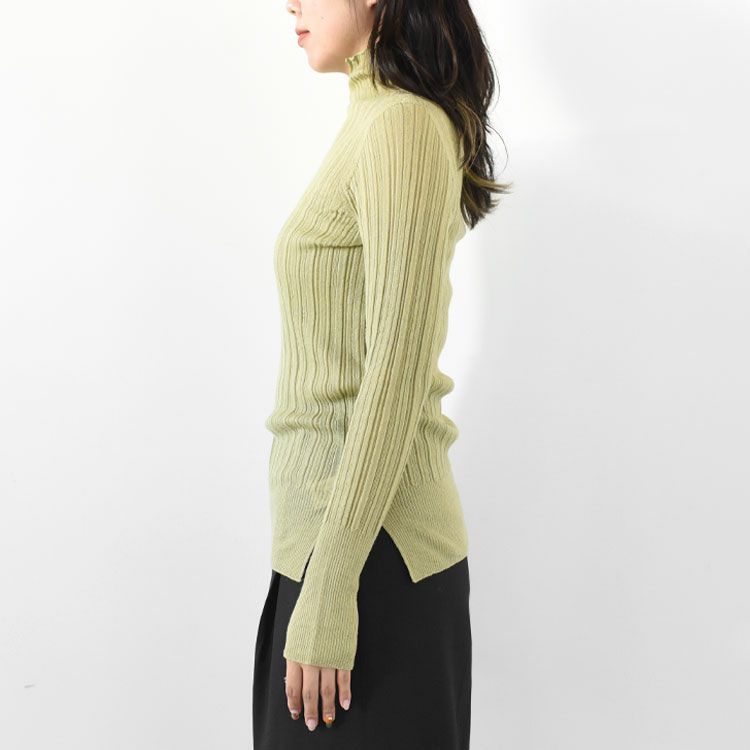 royal baby alpaca random ribbed-knit high-neck sweater ランダムリブニットハイネックセーター