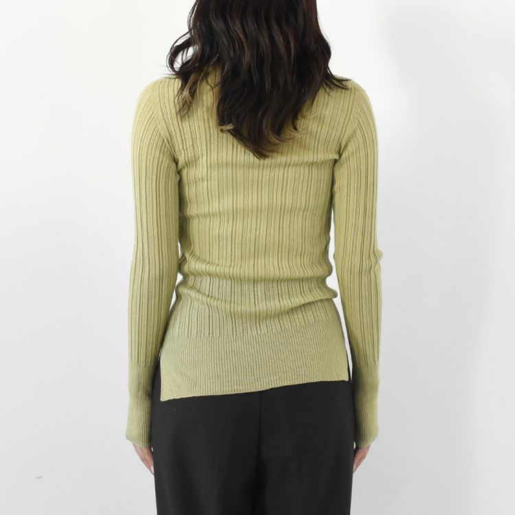 royal baby alpaca random ribbed-knit high-neck sweater ランダムリブニットハイネックセーター