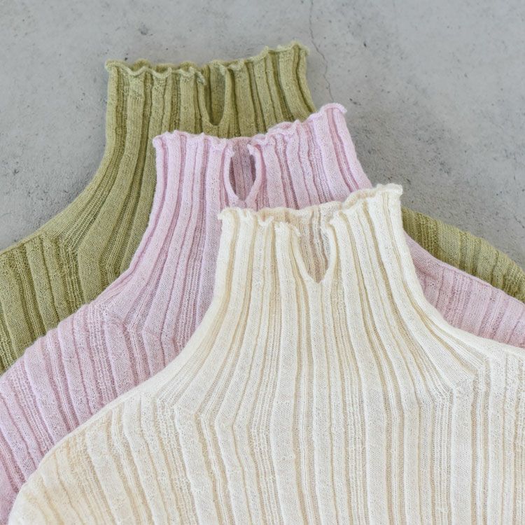 royal baby alpaca random ribbed-knit high-neck sweater ランダムリブニットハイネックセーター