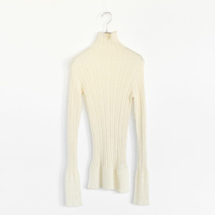 royal baby alpaca random ribbed-knit high-neck sweater ランダムリブニットハイネックセーター