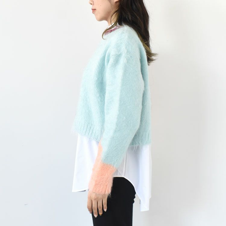 intarsia mohair shaggy knit sweater インターシャモヘアシャギーニットセーター