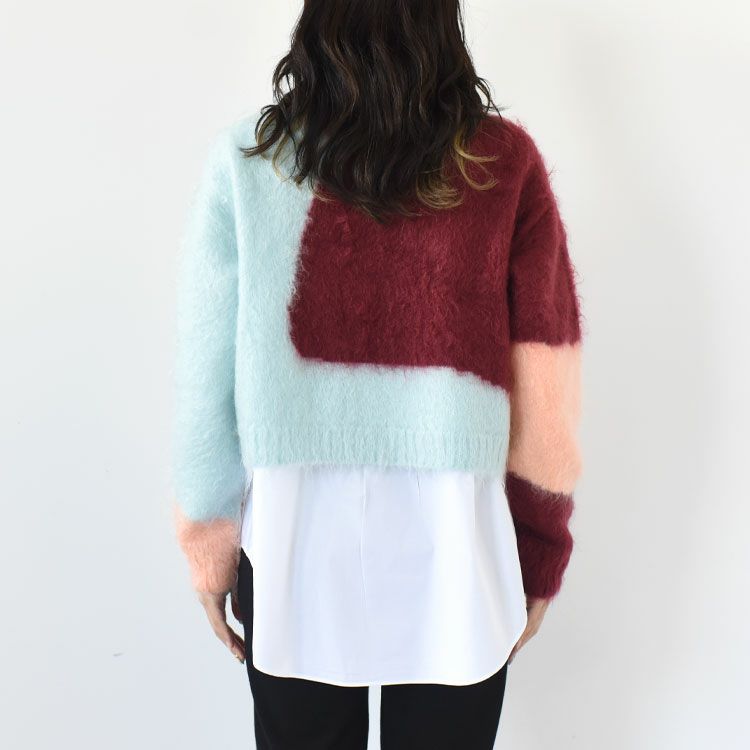 intarsia mohair shaggy knit sweater インターシャモヘアシャギーニットセーター