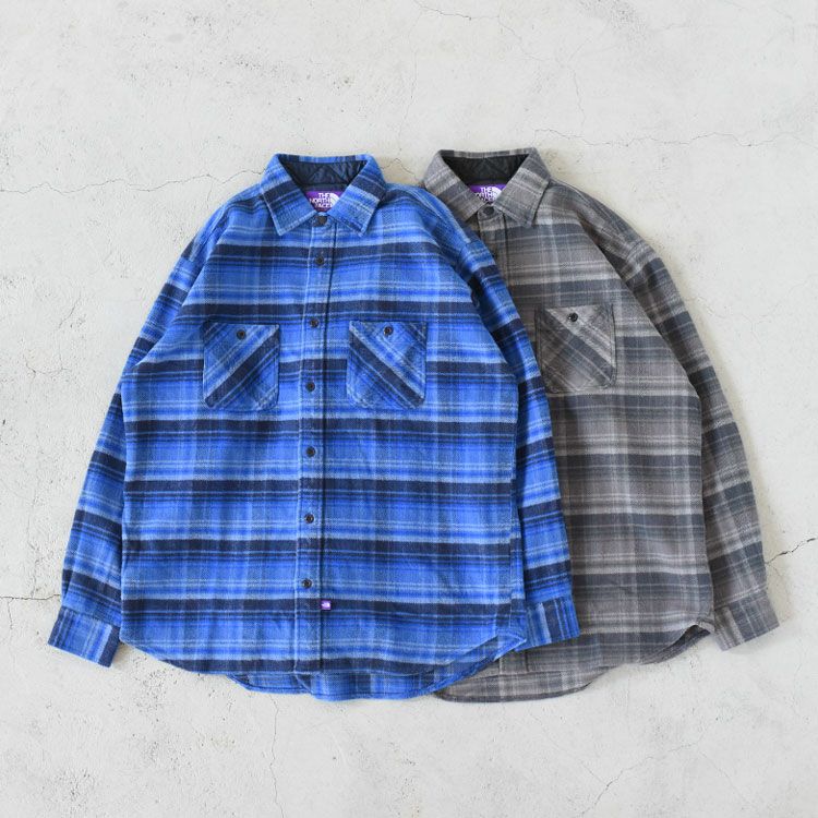 Flannel Double Pocket Field Work Shirt フランネルダブルポケットフィールドワークシャツ/THE NORTH  FACE PURPLE LABEL | BINGOYA