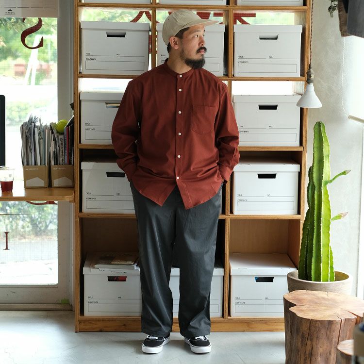 ECO TWILL UTILITY COMF BAND COLLAR SHIRT エコツイルユーティリティコンフォートバンドカラーシャツ