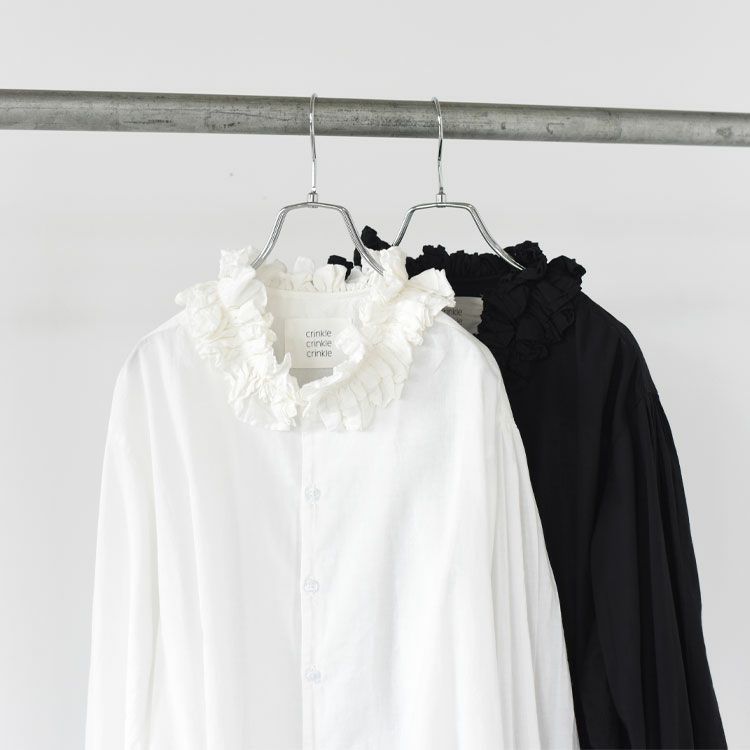 cotton frill coller shirts コットンフリルカラーシャツ/Crinkle Crinkle  Crinkle（クリンクルクリンクルクリンクル） | BINGOYA