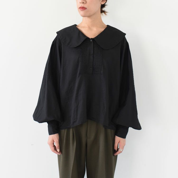 round collar volume blouse ラウンドカラーボリュームブラウス