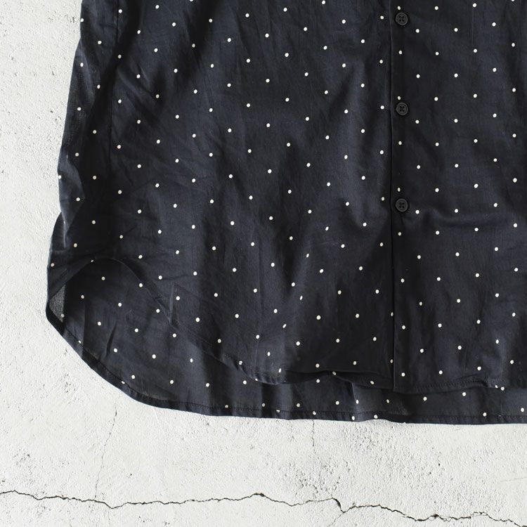 cotton frill collar dot shirts コットンフリルドットシャツ