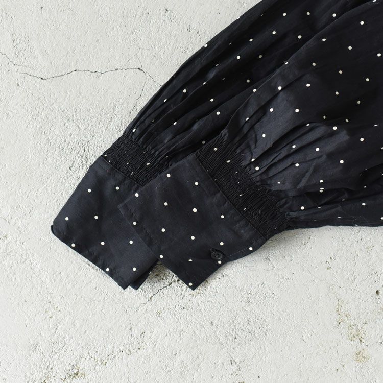 cotton frill collar dot shirts コットンフリルドットシャツ