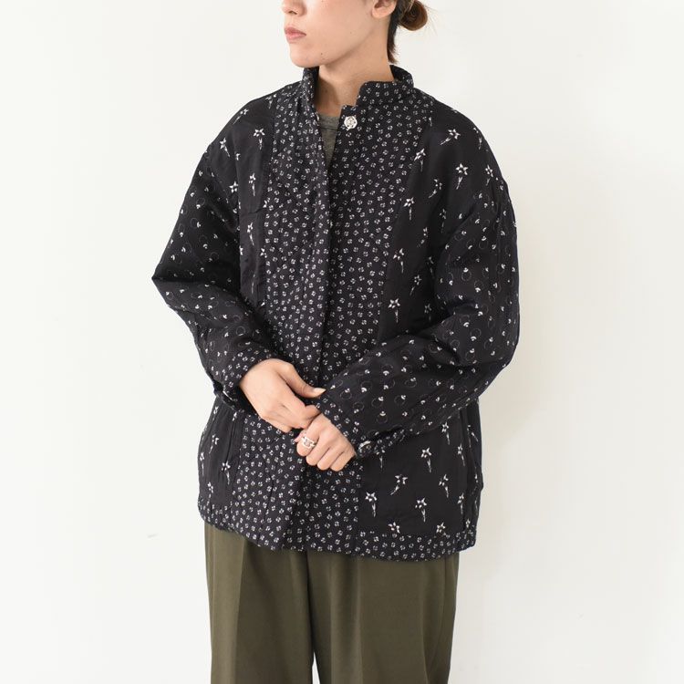 print quilting jacket プリントキルティングジャケット