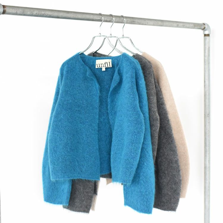 stretch superkid mohair short cardigan モヘアショートカーディガン