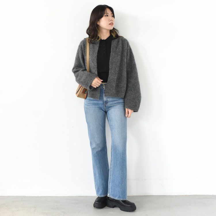 stretch superkid mohair short cardigan モヘアショートカーディガン