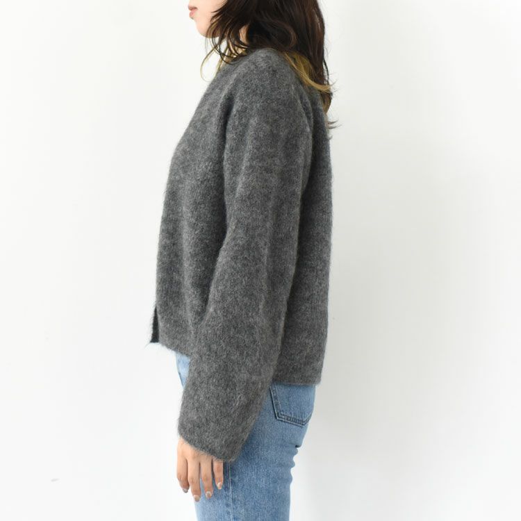 stretch superkid mohair short cardigan モヘアショートカーディガン