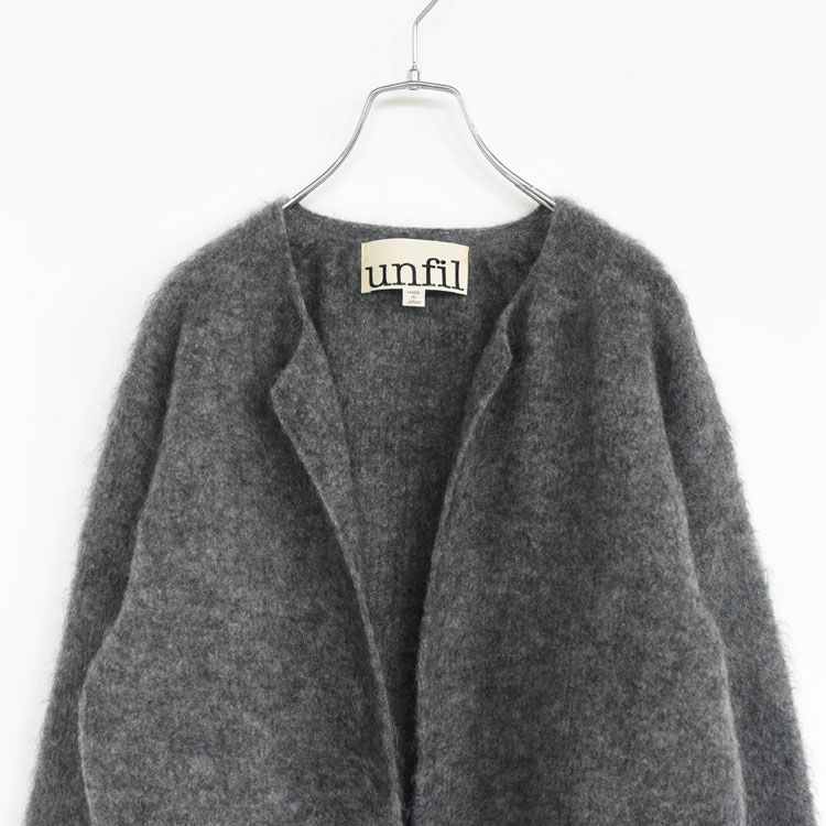 stretch superkid mohair short cardigan モヘアショートカーディガン/unfil（アンフィル） | BINGOYA