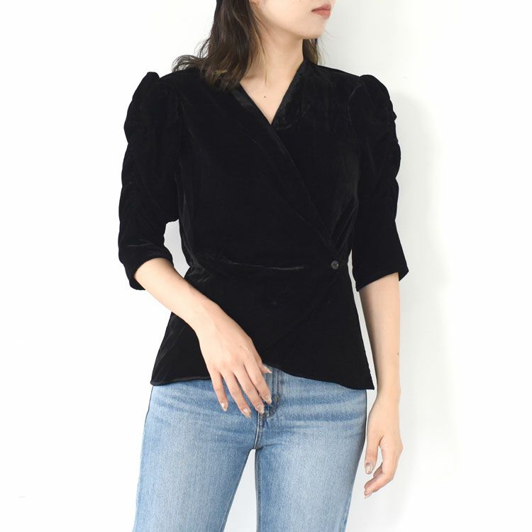 トップス anuke Gather Velour Blouse anuke Gather Velour Blouse アンヌーク