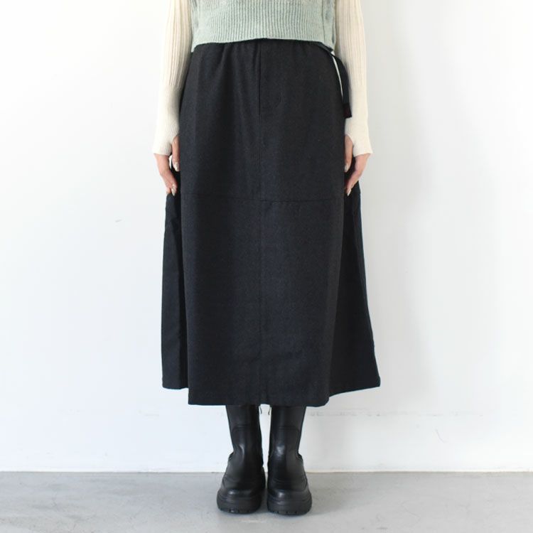 WOOL PANELED SKIRT ウールパネルドスカート