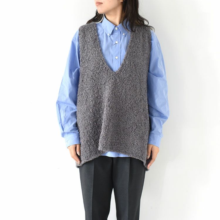 hairy yarn wide vest へアリーヤーンワイドベスト