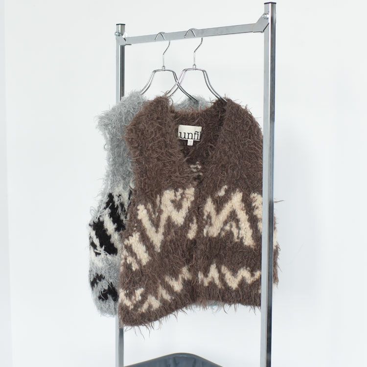 uruguayan wool COWICHAN hand-knit vest カウチンハンドニットベスト