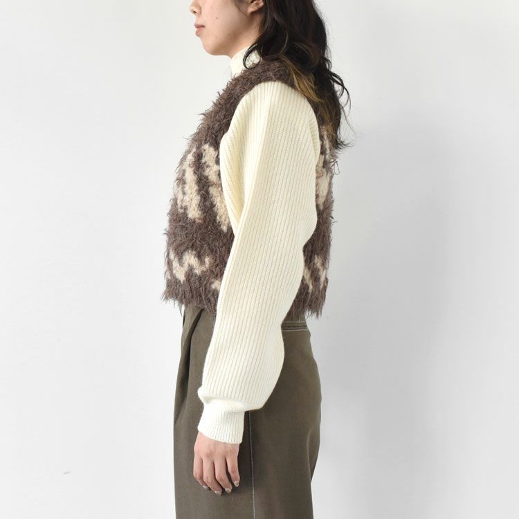 uruguayan wool COWICHAN hand-knit vest カウチンハンドニットベスト