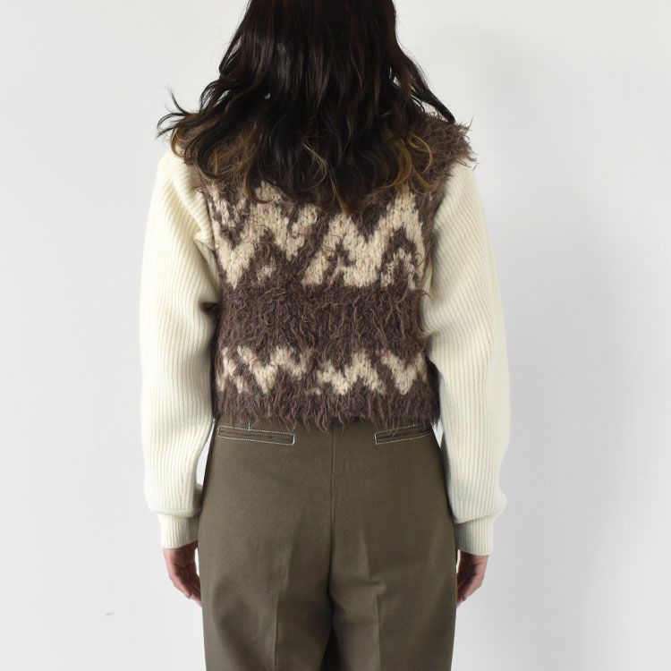 uruguayan wool COWICHAN hand-knit vest カウチンハンドニットベスト